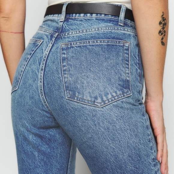 Reformation Cynthia High Rise Straight Jeans in Colorado size 24 NWT - Picture 4 of 13
